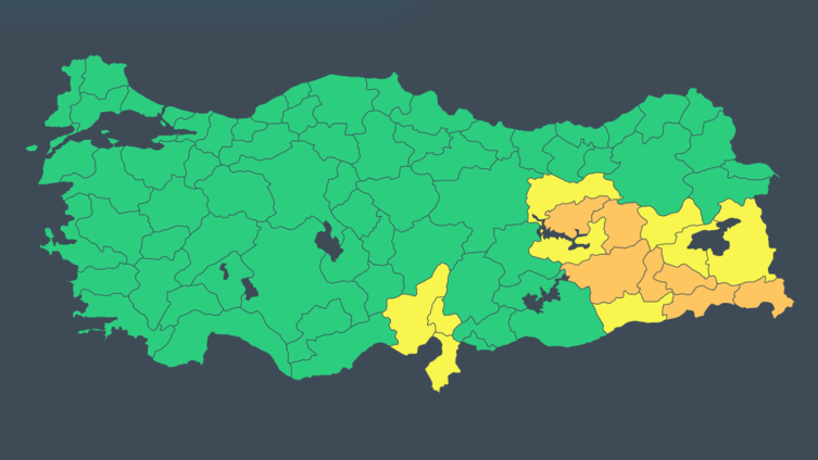 16 il için "sarı" ve "turuncu" uyarı: Kuvvetli yağışa dikkat